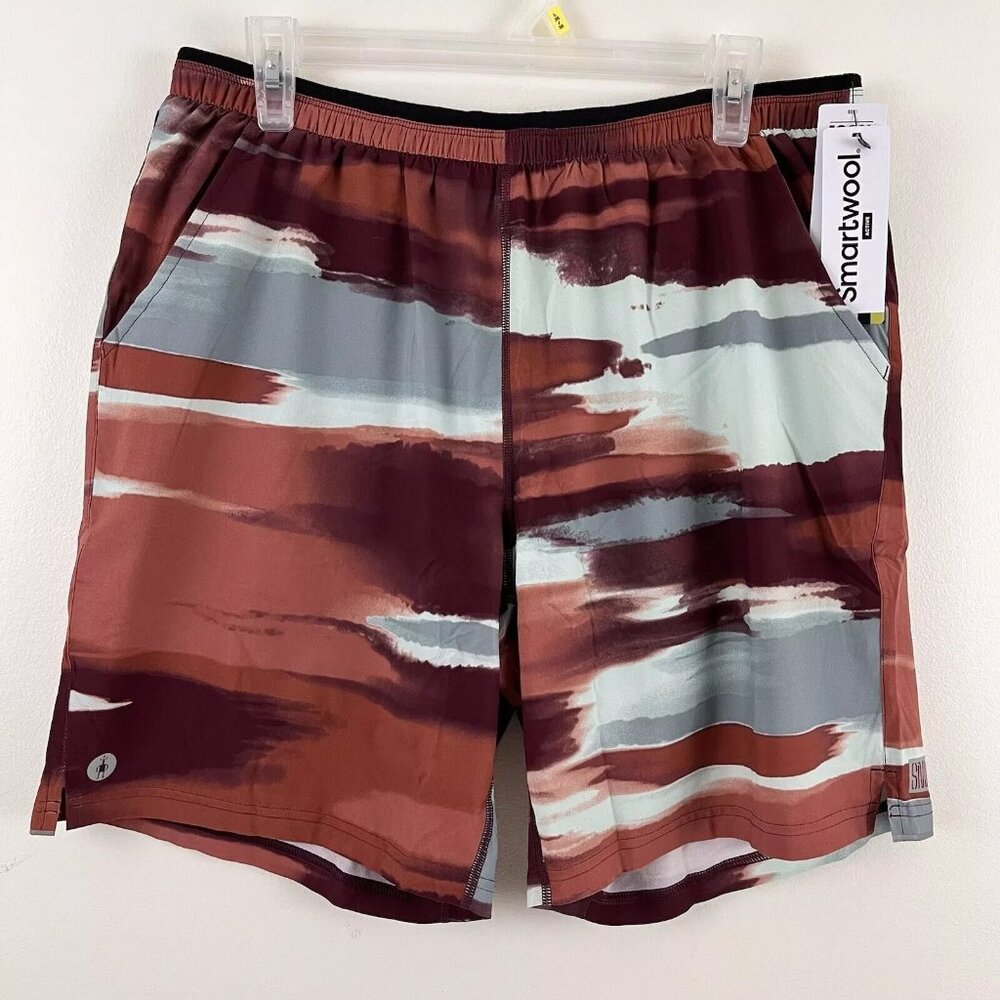Smartwool Active Lined 8" Shorts Mens Mesh Lined Athletic Fit Pockets Size Large